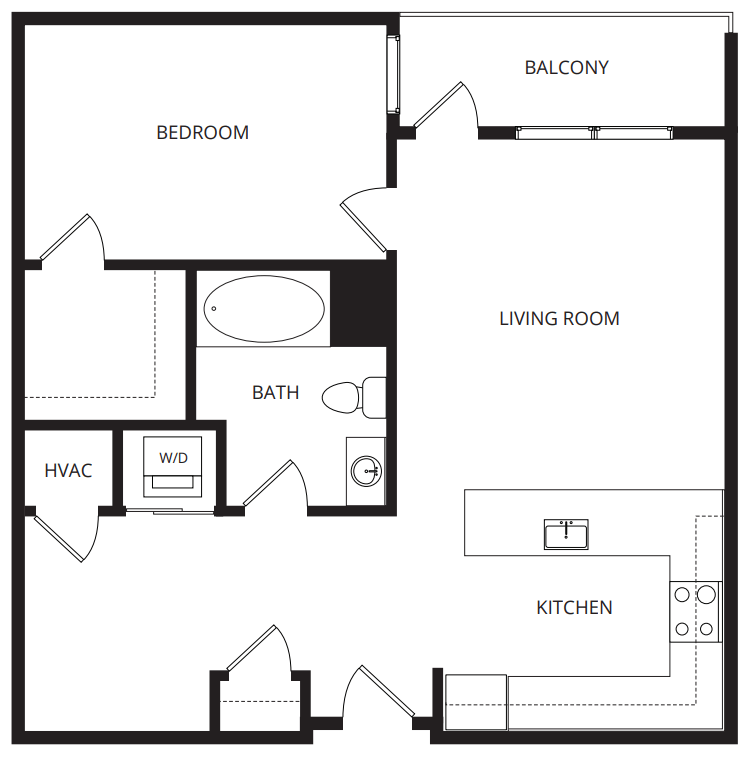 B2_OneBedroom floor plan